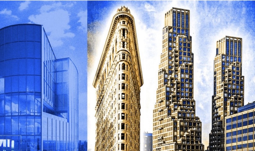35 Hudson Yards, the Flatiron Building, and 80 Clarkson Street